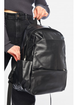 Рюкзак жіночий з екошкіри чорного кольору 5003 196053C Рюкзак жіночий з екошкіри чорного кольору 5003 196053C