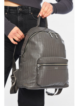 Рюкзак жіночий з екошкіри сірого кольору 8865 196061C Рюкзак жіночий з екошкіри сірого кольору 8865 196061C