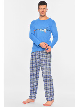 Пижама мужская утеплённая синего цвета 15487 196166C Пижама мужская утеплённая синего цвета 15487 196166C