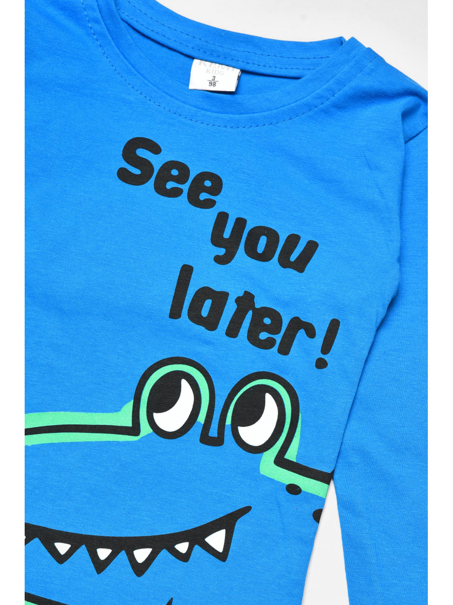 Лонгслив детский для мальчика синего цвета м08 196563C