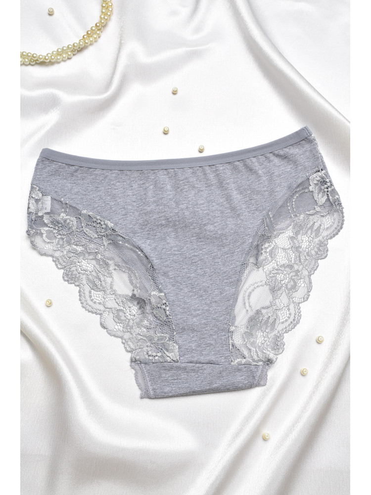 Трусы женские полубатальные серого цвета F6470 197039C