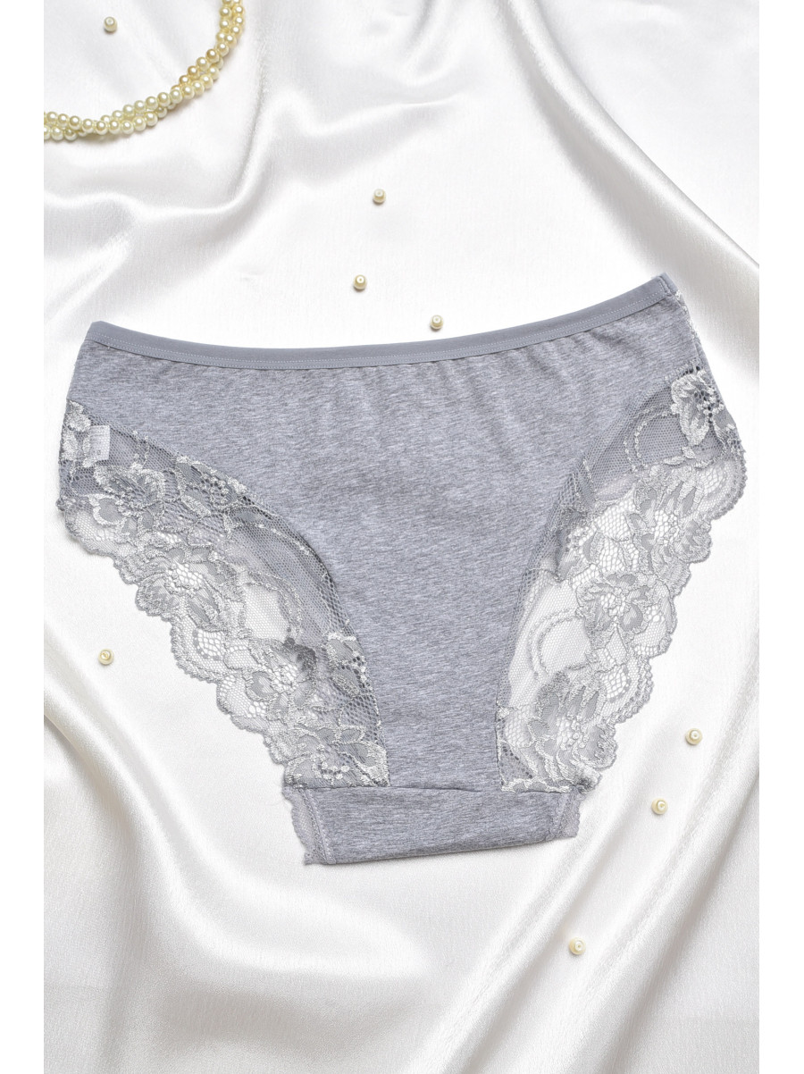 Трусы женские полубатальные серого цвета F6470 197039C