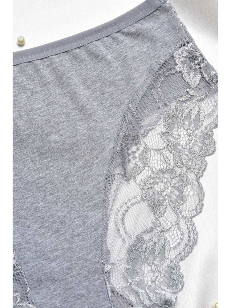 Трусы женские полубатальные серого цвета F6470 197039C