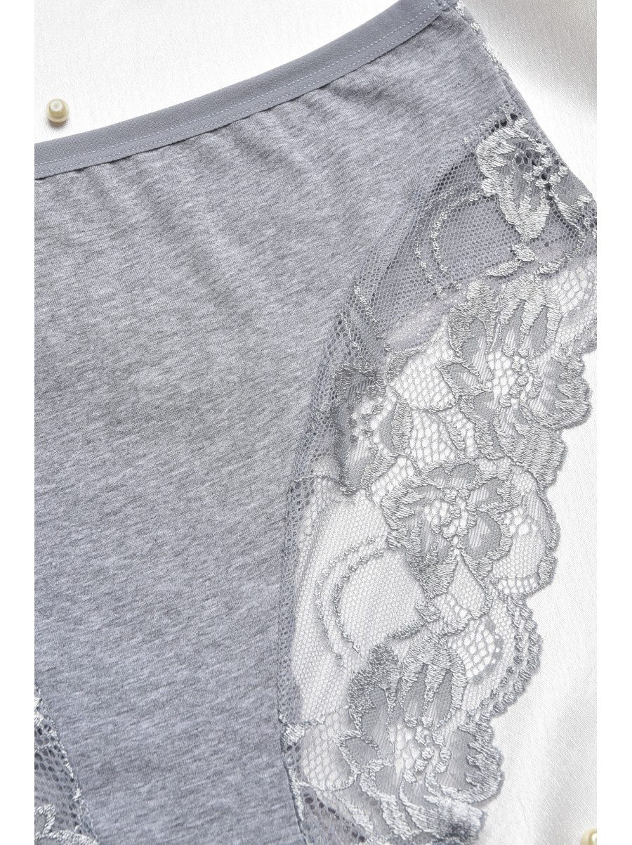 Трусы женские полубатальные серого цвета F6470 197039C