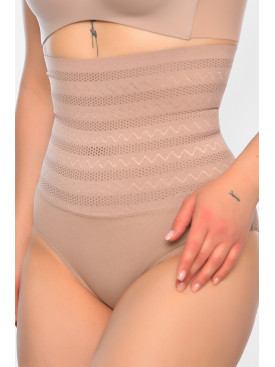 Труси з утяжкою жіночі напівбатальні пудрового кольору 6649 197060C