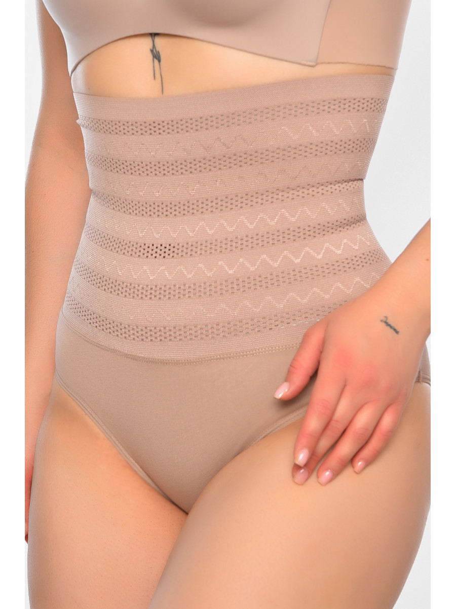 Труси з утяжкою жіночі напівбатальні пудрового кольору 6649 197060C