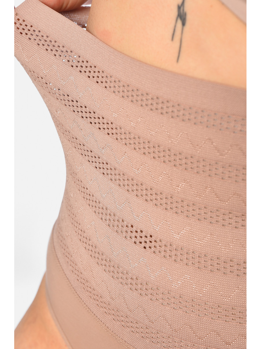 Труси з утяжкою жіночі напівбатальні пудрового кольору 6649 197060C