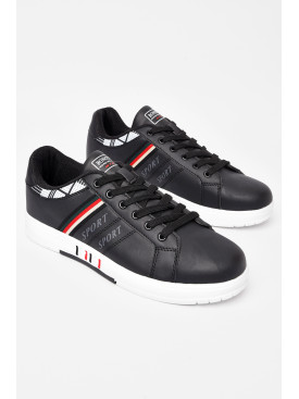 Кросівки чоловічі чорного кольору на шнурівці 8938а-4 197145C