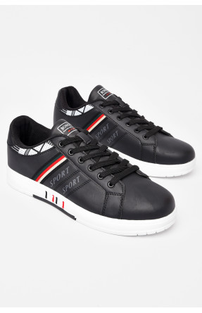 Кроссовки мужские черного цвета на шнуровке 8938а-4 197145C