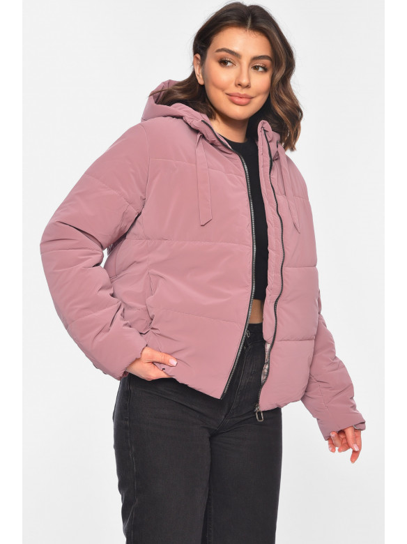 Куртка женская демисезонная темно-розового цвета 286 197203C