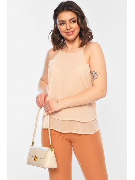 Блуза жіноча бежевого кольору 3015 197240C Блуза жіноча бежевого кольору 3015 197240C