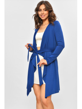 Кардиган женский однотонный тёмно-синего цвета 123 197351C