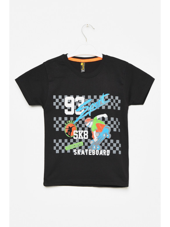 Футболка детская для мальчика чёрного цвета 197363C