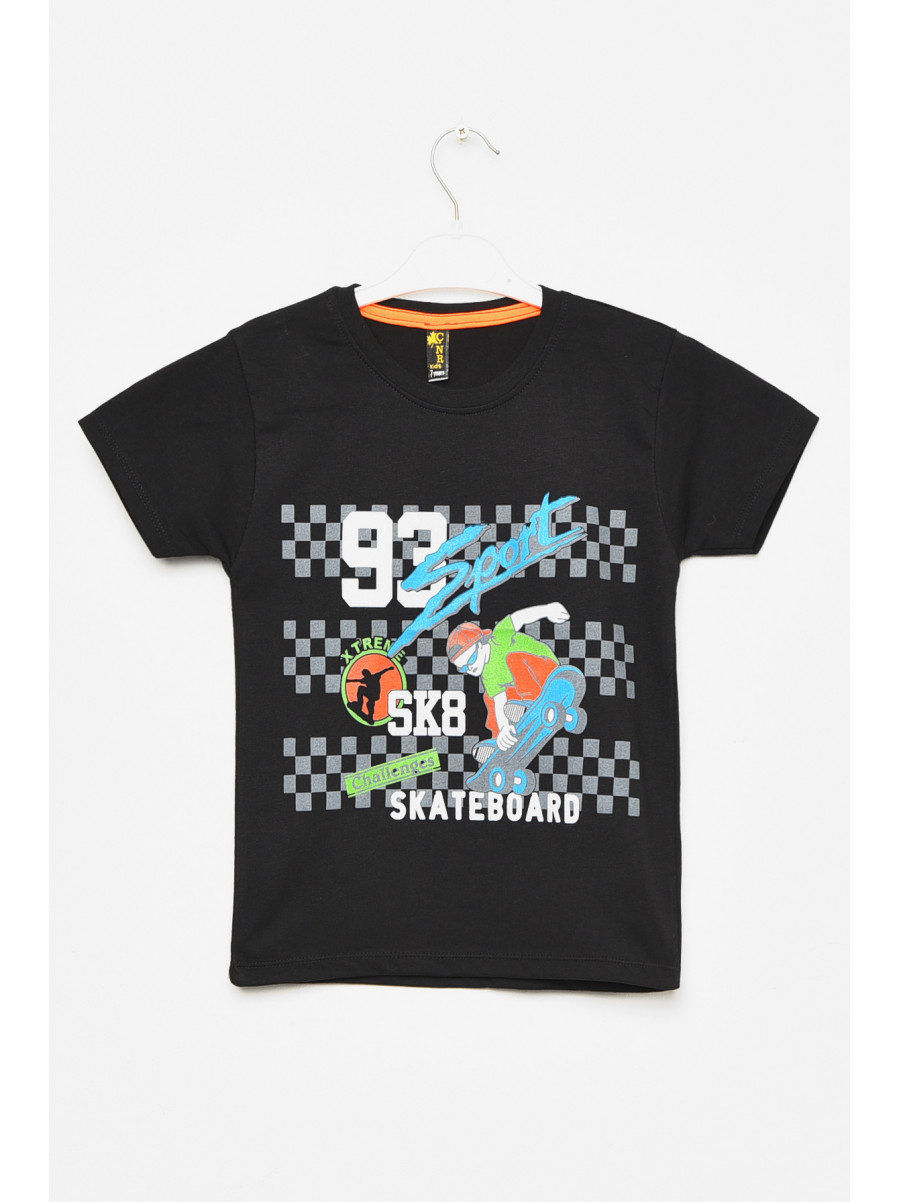 Футболка детская для мальчика чёрного цвета 197363C