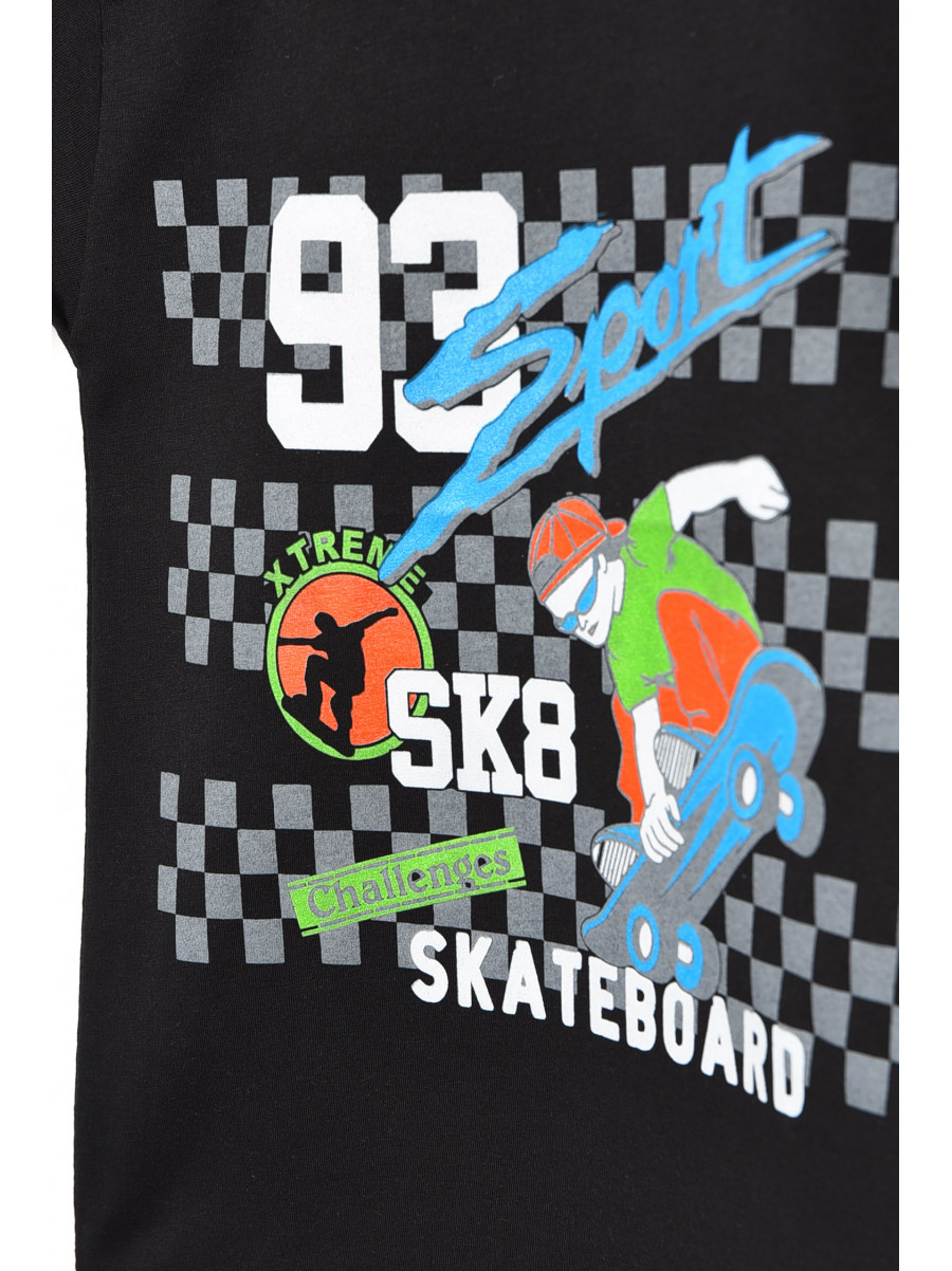 Футболка детская для мальчика чёрного цвета 197363C