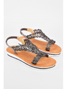 Босоніжки жіночі сріблясто-білого кольору М-455 197427C Босоніжки жіночі сріблясто-білого кольору М-455 197427C