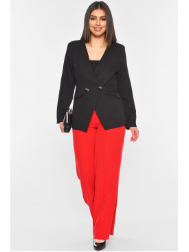 Костюм женский брючный черно-красного цвета 2322-2316 197437C