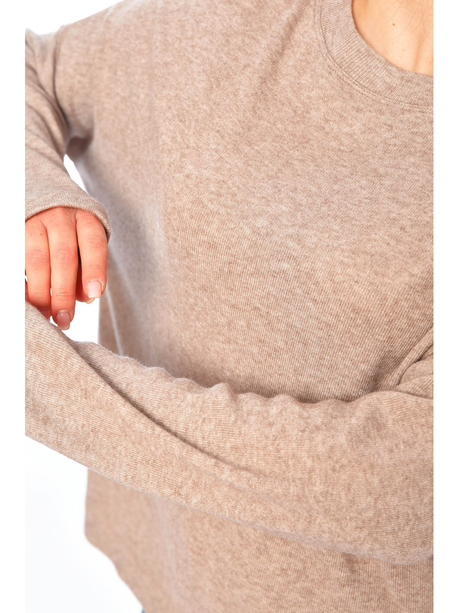 Кофта женская полубатальная бежевого цвета 0898 197533C