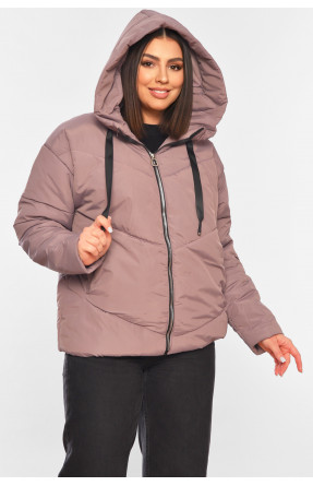 Куртка жіноча демісезонна темно-бузкового кольору 207-1 197801C