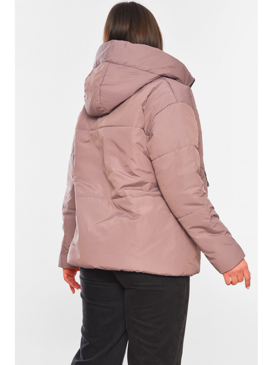 Куртка жіноча демісезонна темно-бузкового кольору 207-1 197801C