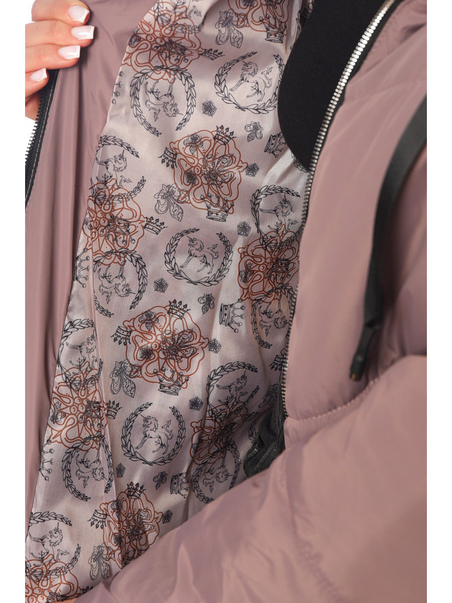 Куртка жіноча демісезонна темно-бузкового кольору 207-1 197801C