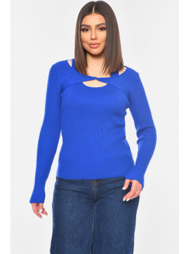 Кофта жіноча синього кольору 198111C Кофта жіноча синього кольору 198111C