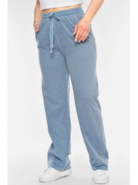 Штани жіночі розкльошені блакитного кольору 560-2 198437C Штани жіночі розкльошені блакитного кольору 560-2 198437C
