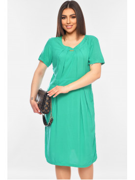 Сукня жіноча батальна зеленого кольору 198670C