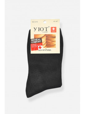 Шкарпетки чоловічі медичні демісезонні чорного кольору 215 198727C