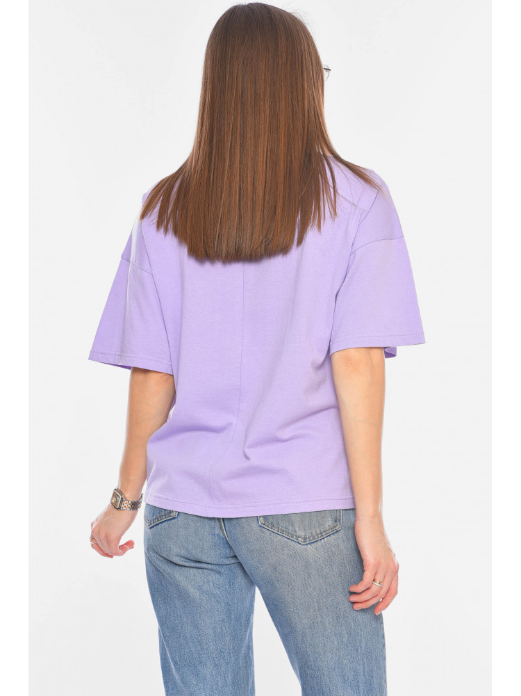 Футболка женская с принтом сиреневого цвета 1032 198826C