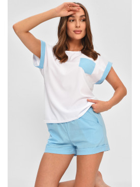 Костюм женский бело-голубого цвета 314 199794C Костюм женский бело-голубого цвета 314 199794C