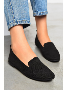 Балетки жіночі чорного кольору в`язані 3214-1 199937C Балетки жіночі чорного кольору в`язані 3214-1 199937C