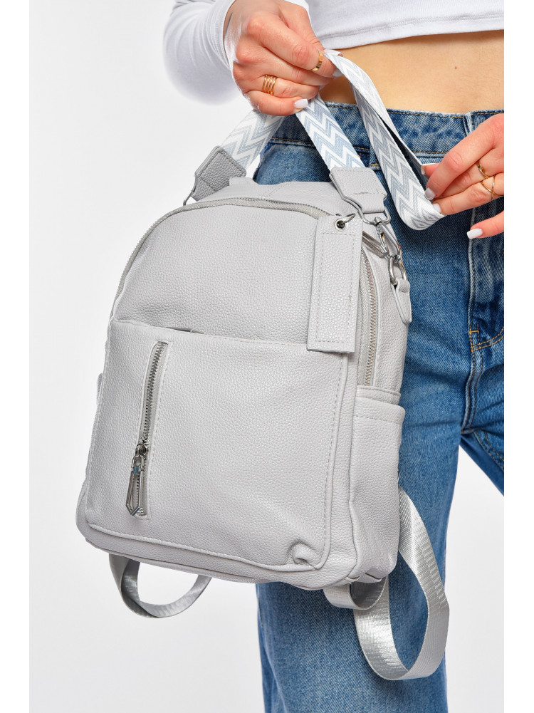 Рюкзак жіночий з екошкіри сірого кольору 8816 200546C