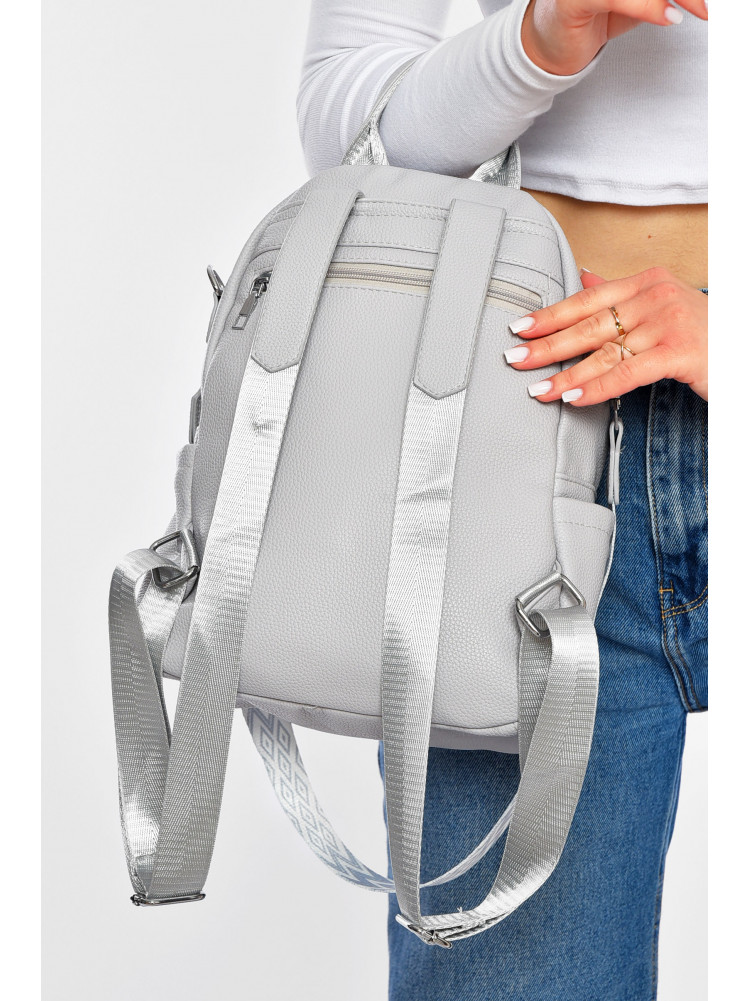 Рюкзак жіночий з екошкіри сірого кольору 8816 200546C