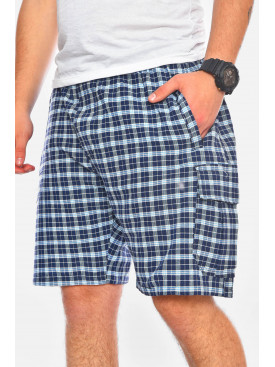 Шорти чоловічі напівбатальні темно-синього кольору з принтом 2217 200679C