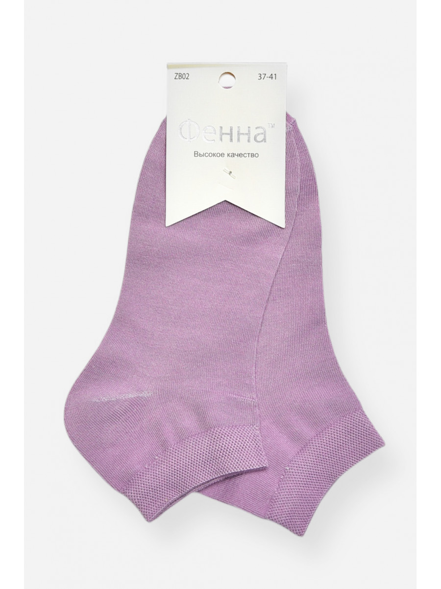 Шкарпетки жіночі демісезонні спортивні бузкового кольору ZB02 200727C