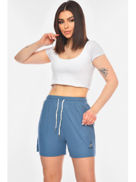 Шорти жіночі однотонні блакитного кольору 309-1 200940C