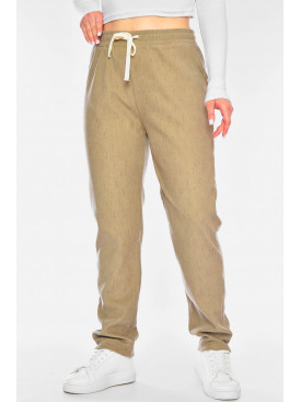 Штаны женские полубатальные бежевого цвета 9669-2 201060C Штаны женские полубатальные бежевого цвета 9669-2 201060C