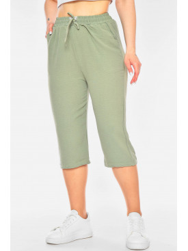 Бриджи женские полубатальные мятного цвета 781 201084C Бриджи женские полубатальные мятного цвета 781 201084C