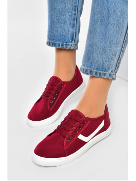 Мокасины женские бордового цвета на шнуровке текстиль Уценка 18-01-С 201354C Мокасины женские бордового цвета на шнуровке текстиль Уценка 18-01-С 201354C
