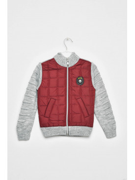 Кофта десткая для мальчика серо-бордового цвета 2585 201397C