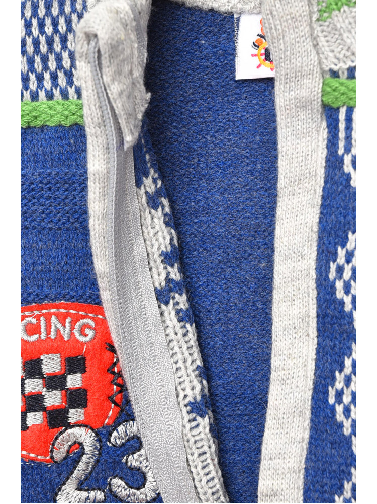 Кофта детская для мальчика голубого цвета с принтом 181 201744C