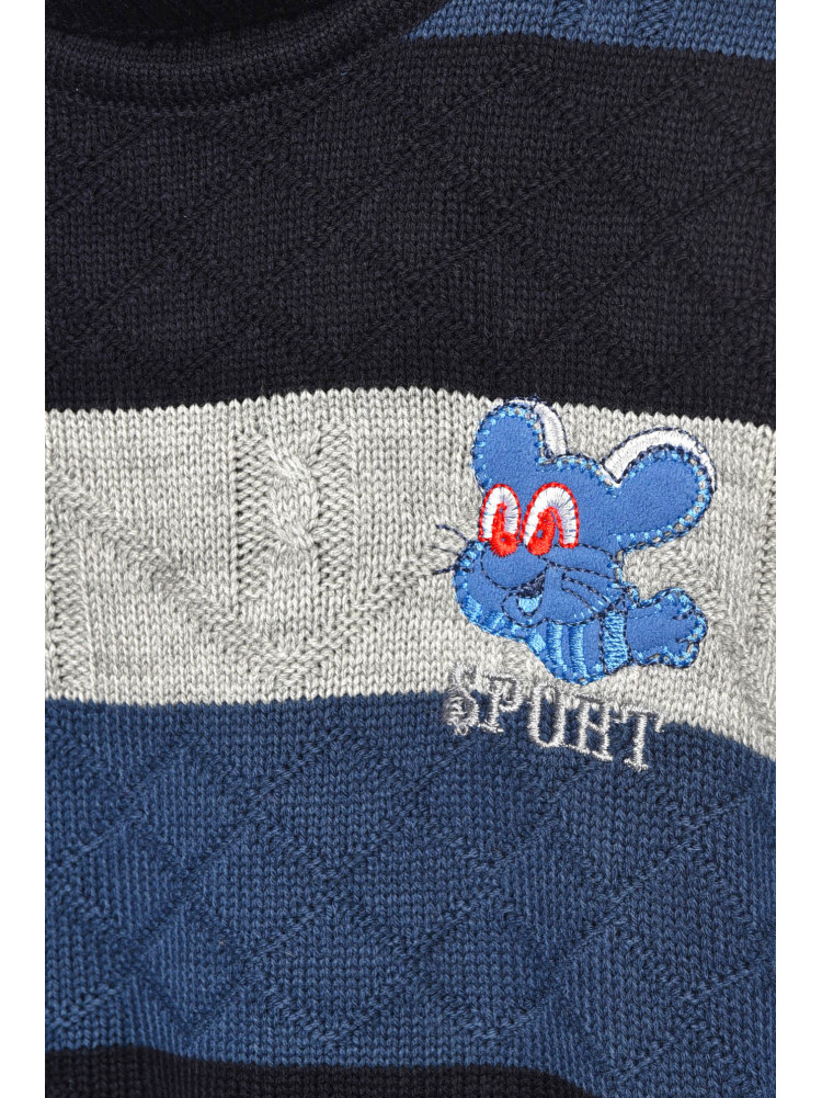 Свитер детский для мальчика темно-синего цвета 628 201754C