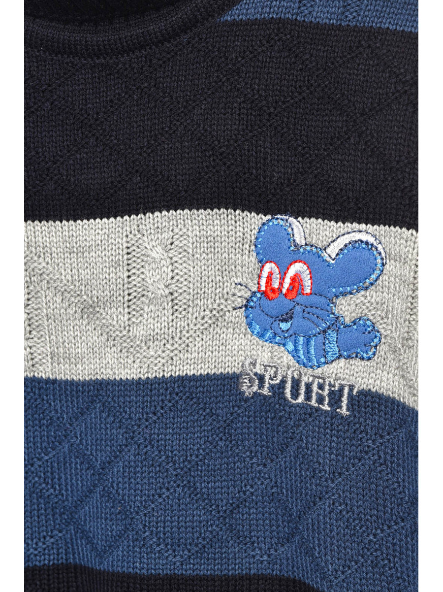 Свитер детский для мальчика темно-синего цвета 628 201754C