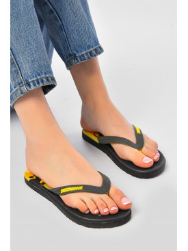 В`єтнамки жіночі піна сірого кольору з написом 2002-64 202000C