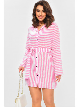 Платье женское однотонное розового цвета 202165C