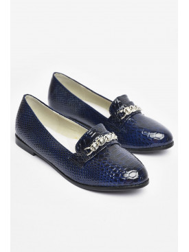 Балетки для девочки темно-синего цвета 207-7 202230C