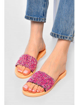 Шлепки женские розового цвета 56008-2 202370C Шлепки женские розового цвета 56008-2 202370C