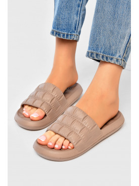 Шлепанцы пена женские бежевого цвета С-94 202702C