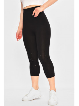 Бриджі жіночі однотонні чорного кольору В897 202982C